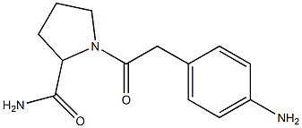 1-[2-(4-aminophenyl)acetyl]pyrrolidine-2-carboxamide 구조식 이미지