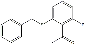 1-[2-(benzylsulfanyl)-6-fluorophenyl]ethan-1-one 구조식 이미지