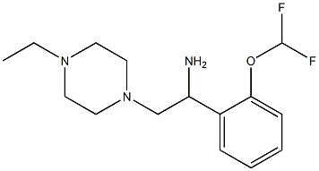 1-[2-(difluoromethoxy)phenyl]-2-(4-ethylpiperazin-1-yl)ethanamine 구조식 이미지