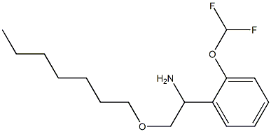 1-[2-(difluoromethoxy)phenyl]-2-(heptyloxy)ethan-1-amine 구조식 이미지