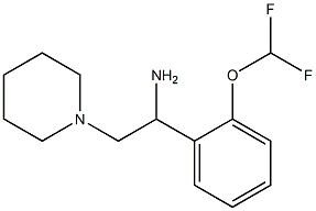 1-[2-(difluoromethoxy)phenyl]-2-piperidin-1-ylethanamine 구조식 이미지