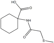 1-[2-(methylsulfanyl)acetamido]cyclohexane-1-carboxylic acid 구조식 이미지