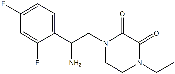 1-[2-amino-2-(2,4-difluorophenyl)ethyl]-4-ethylpiperazine-2,3-dione 구조식 이미지