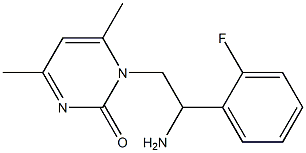 1-[2-amino-2-(2-fluorophenyl)ethyl]-4,6-dimethylpyrimidin-2(1H)-one 구조식 이미지