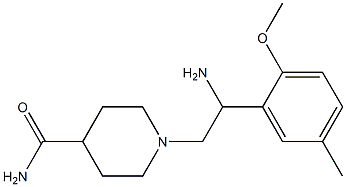 1-[2-amino-2-(2-methoxy-5-methylphenyl)ethyl]piperidine-4-carboxamide 구조식 이미지