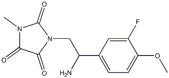 1-[2-amino-2-(3-fluoro-4-methoxyphenyl)ethyl]-3-methylimidazolidine-2,4,5-trione 구조식 이미지