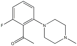 1-[2-fluoro-6-(4-methylpiperazin-1-yl)phenyl]ethan-1-one 구조식 이미지