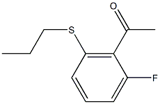 1-[2-fluoro-6-(propylsulfanyl)phenyl]ethan-1-one 구조식 이미지