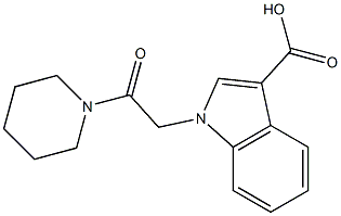 1-[2-oxo-2-(piperidin-1-yl)ethyl]-1H-indole-3-carboxylic acid 구조식 이미지