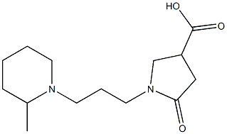 1-[3-(2-methylpiperidin-1-yl)propyl]-5-oxopyrrolidine-3-carboxylic acid Structure