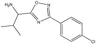 1-[3-(4-chlorophenyl)-1,2,4-oxadiazol-5-yl]-2-methylpropan-1-amine 구조식 이미지