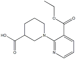 1-[3-(ethoxycarbonyl)pyridin-2-yl]piperidine-3-carboxylic acid 구조식 이미지