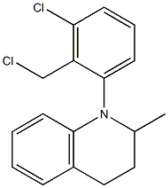 1-[3-chloro-2-(chloromethyl)phenyl]-2-methyl-1,2,3,4-tetrahydroquinoline Structure