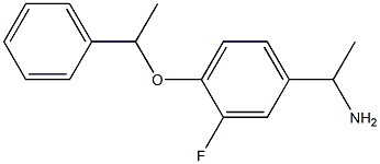 1-[3-fluoro-4-(1-phenylethoxy)phenyl]ethan-1-amine Structure