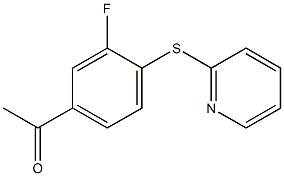 1-[3-fluoro-4-(pyridin-2-ylsulfanyl)phenyl]ethan-1-one 구조식 이미지