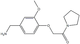 1-[3-methoxy-4-(2-oxo-2-pyrrolidin-1-ylethoxy)phenyl]methanamine Structure