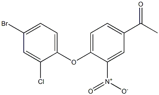 1-[4-(4-bromo-2-chlorophenoxy)-3-nitrophenyl]ethan-1-one Structure