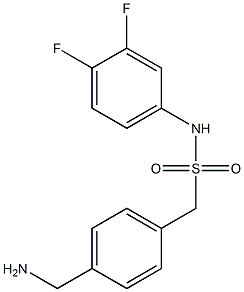 1-[4-(aminomethyl)phenyl]-N-(3,4-difluorophenyl)methanesulfonamide 구조식 이미지