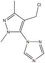 1-[4-(chloromethyl)-1,3-dimethyl-1H-pyrazol-5-yl]-1H-1,2,4-triazole Structure