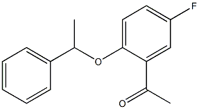 1-[5-fluoro-2-(1-phenylethoxy)phenyl]ethan-1-one 구조식 이미지