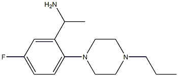 1-[5-fluoro-2-(4-propylpiperazin-1-yl)phenyl]ethan-1-amine Structure