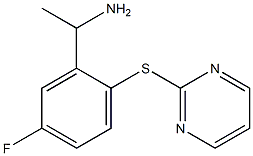 1-[5-fluoro-2-(pyrimidin-2-ylsulfanyl)phenyl]ethan-1-amine Structure