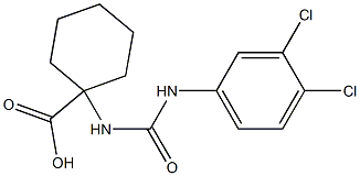 1-{[(3,4-dichlorophenyl)carbamoyl]amino}cyclohexane-1-carboxylic acid 구조식 이미지