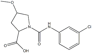 1-{[(3-chlorophenyl)amino]carbonyl}-4-methoxypyrrolidine-2-carboxylic acid 구조식 이미지