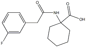 1-{[(3-fluorophenyl)acetyl]amino}cyclohexanecarboxylic acid 구조식 이미지