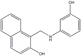 1-{[(3-hydroxyphenyl)amino]methyl}naphthalen-2-ol Structure