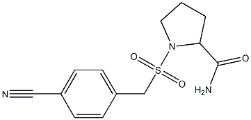 1-{[(4-cyanophenyl)methane]sulfonyl}pyrrolidine-2-carboxamide Structure