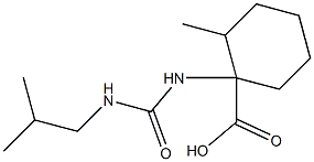 1-{[(isobutylamino)carbonyl]amino}-2-methylcyclohexanecarboxylic acid Structure