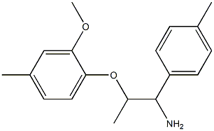 1-{[1-amino-1-(4-methylphenyl)propan-2-yl]oxy}-2-methoxy-4-methylbenzene 구조식 이미지