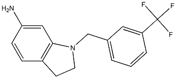 1-{[3-(trifluoromethyl)phenyl]methyl}-2,3-dihydro-1H-indol-6-amine Structure