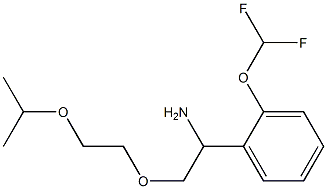 1-{1-amino-2-[2-(propan-2-yloxy)ethoxy]ethyl}-2-(difluoromethoxy)benzene 구조식 이미지