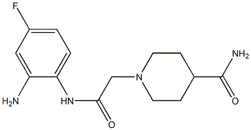 1-{2-[(2-amino-4-fluorophenyl)amino]-2-oxoethyl}piperidine-4-carboxamide 구조식 이미지