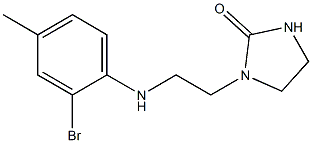 1-{2-[(2-bromo-4-methylphenyl)amino]ethyl}imidazolidin-2-one 구조식 이미지