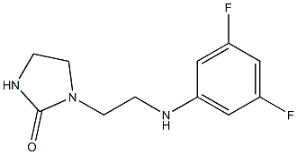 1-{2-[(3,5-difluorophenyl)amino]ethyl}imidazolidin-2-one Structure