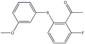 1-{2-fluoro-6-[(3-methoxyphenyl)sulfanyl]phenyl}ethan-1-one 구조식 이미지