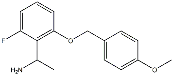 1-{2-fluoro-6-[(4-methoxyphenyl)methoxy]phenyl}ethan-1-amine Structure