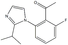 1-{2-fluoro-6-[2-(propan-2-yl)-1H-imidazol-1-yl]phenyl}ethan-1-one Structure