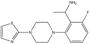 1-{2-fluoro-6-[4-(1,3-thiazol-2-yl)piperazin-1-yl]phenyl}ethan-1-amine 구조식 이미지