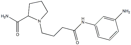 1-{3-[(3-aminophenyl)carbamoyl]propyl}pyrrolidine-2-carboxamide Structure