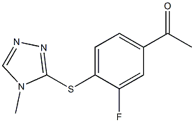 1-{3-fluoro-4-[(4-methyl-4H-1,2,4-triazol-3-yl)sulfanyl]phenyl}ethan-1-one 구조식 이미지