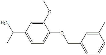 1-{3-methoxy-4-[(3-methylbenzyl)oxy]phenyl}ethanamine 구조식 이미지