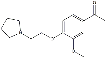 1-{3-methoxy-4-[2-(pyrrolidin-1-yl)ethoxy]phenyl}ethan-1-one Structure