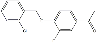 1-{4-[(2-chlorophenyl)methoxy]-3-fluorophenyl}ethan-1-one 구조식 이미지