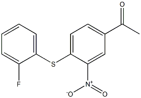 1-{4-[(2-fluorophenyl)sulfanyl]-3-nitrophenyl}ethan-1-one Structure