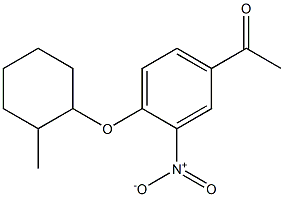 1-{4-[(2-methylcyclohexyl)oxy]-3-nitrophenyl}ethan-1-one Structure