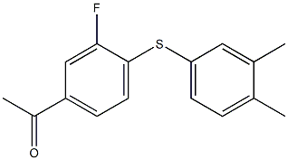 1-{4-[(3,4-dimethylphenyl)sulfanyl]-3-fluorophenyl}ethan-1-one Structure
